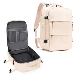 coowoz Large Travel Backpack For Women Men,Carry On Backpack,Hiking Backpack Waterproof Outdoor Sports Rucksack Casual Daypack Travel Essentials（Beige） Beige