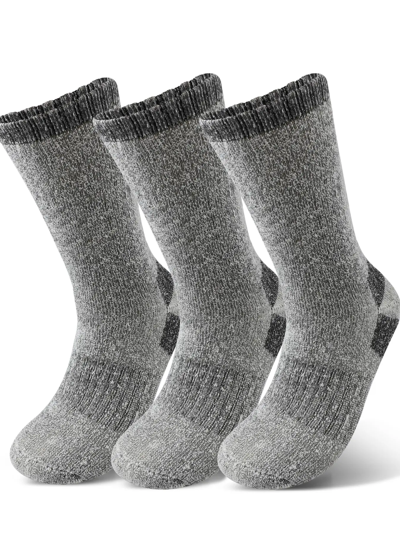 3 Pairs Men's Winter Warm Sports Socks with Thick Plush Lining, Suitable for Hiking Camping and Daily Wear, Comfortable and Insulated