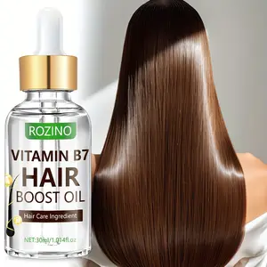 ROZINO Vitamin B7 Hair Boost Oil 30ml Compound Vitamin A E B1 Strengthen Hair Deep Nourish Repair Dry Frizz Smooth Shine Prevent Hair Breakage Multi-Purpose Hair Care