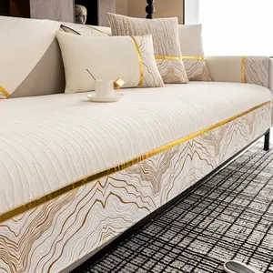 1pc light luxury chenille sofa cushion, universal for all seasons, simple non-slip sofa cushion, machine washable, pet-friendly, Washable Sofa Slipcover