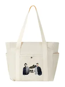 Supernatural ‘End of the Road’ Tribute Graphic Canvas Drawstring Zipper Bag Casual Daily Shoulder Tote