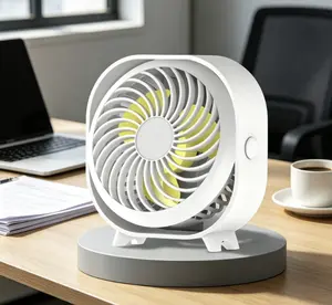 New rechargeable desktop mini fan, portable for office, student dormitory & home use, quiet silent small fan (color random delivery)