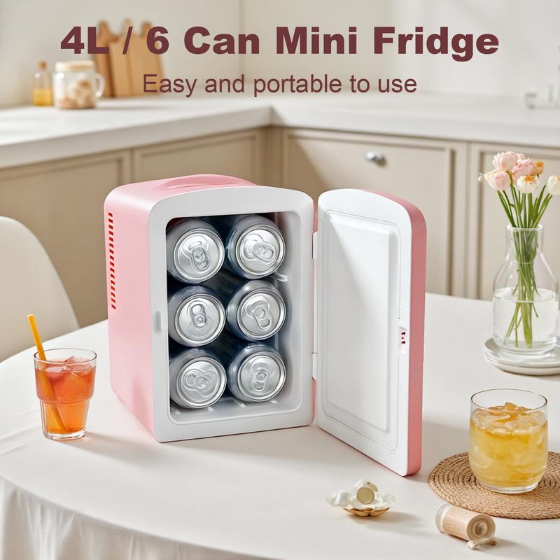 iceBLUE Skin Care Mini Fridge 4 L 6 Cans Compact Thermoelectric Cooler and Warmer Refrigerator for Cosmetics Drinks in Office Dorm Car Multi-Color Options skincare mini  brands  fridge Portable chilled organ iza do