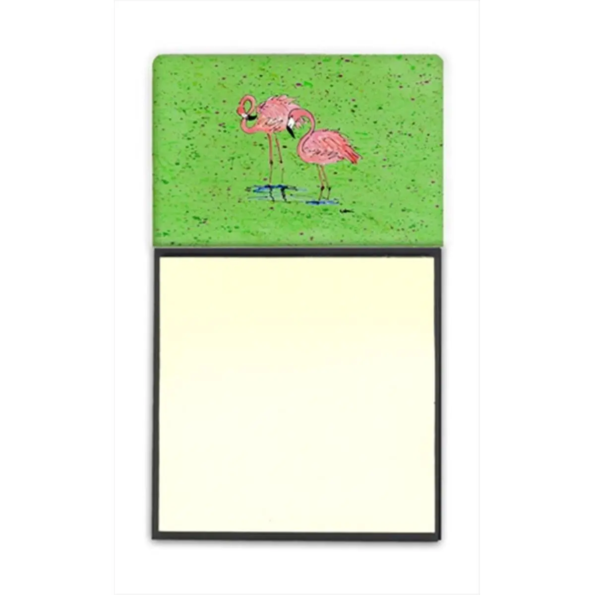 Flamingo Refiillable Sticky Note Holder or Postit Note Dispenser, 3 x 3 In.