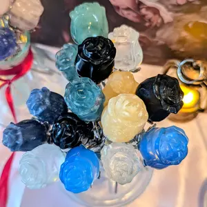 Single Forever Crystal Rose - Elegant Crystal Roses in Various Colors for Decorative Use