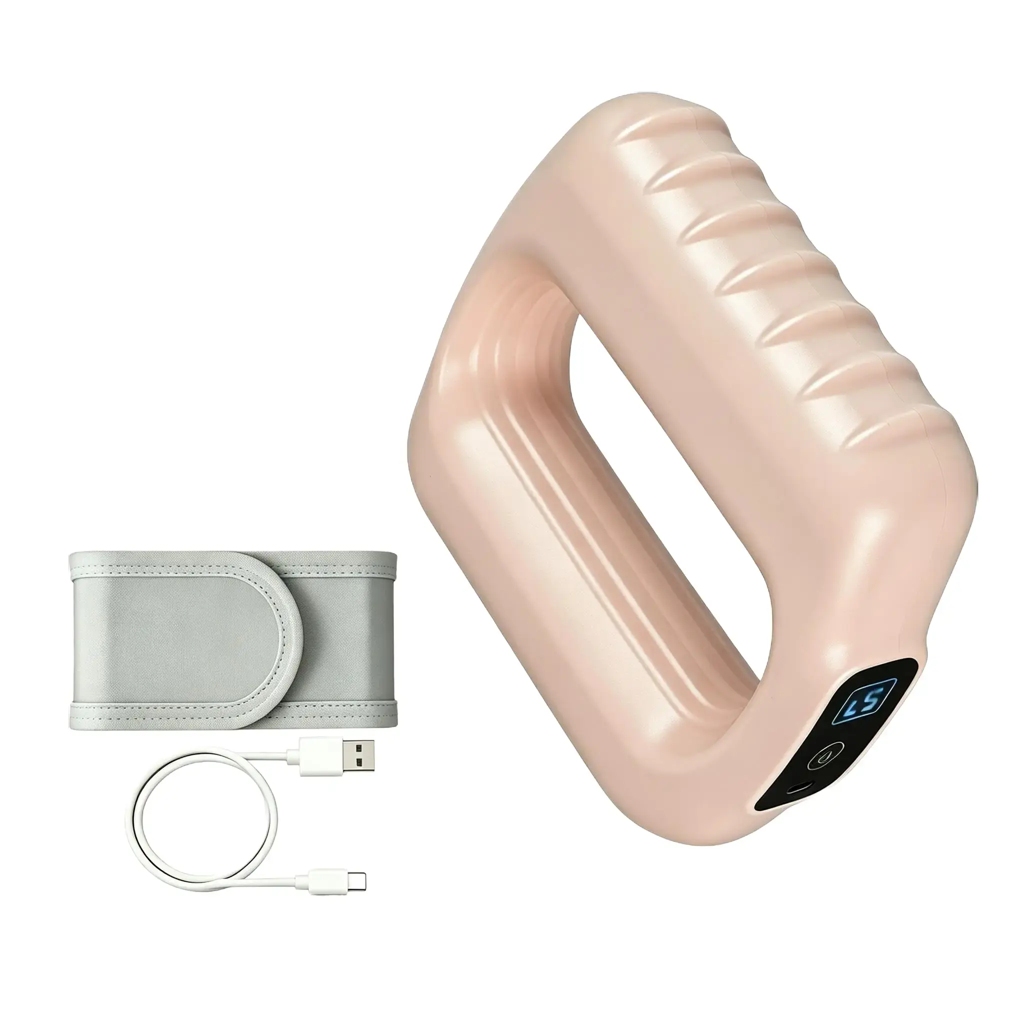 Fascia Ring Muscle Training & Massage Device, Electric Vibration Massager, Adjustable Strap Fits Up to 55in Waist, Rechargeable Portable Deep Tissue Massager for Full Body Muscle Relief, Portable Massager, Great for Home, Gym, Office & Travel