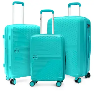 Feelway Travel 3-Piece Hard Side Luggage Set Durable, Expandable Design with 360° Double Spinner Wheels, TSA Lock, Telescopic Handle, Secure Zipper (Blue, 3 Piece Set (20"/24"/28"))