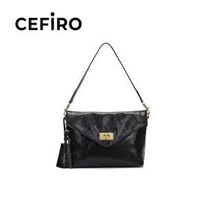 CEFIRO Urban Envelope Bag Medium- Stylish Crossbody & Shoulder Bag with Detachable Straps & Gold Hardware for Everyday Use