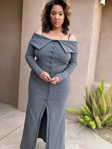 2 Piece Cardigan Dress & Leggings Set (charcoal grey)