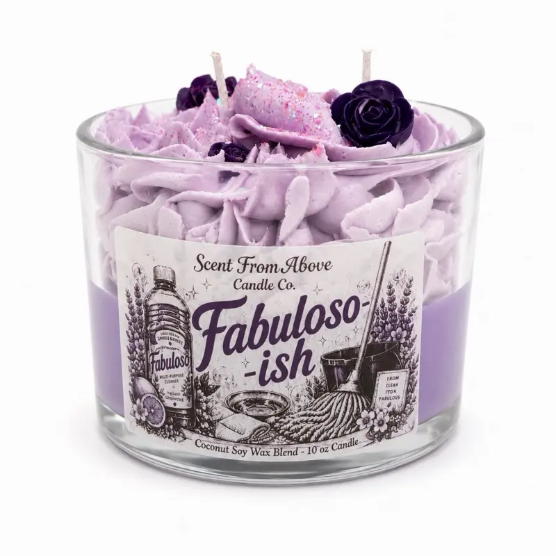 Fabuloso Coconut Soy Blend Candle - Highly Scented Fragrance Aroma Freshener for Room Decor (Home Supplies)