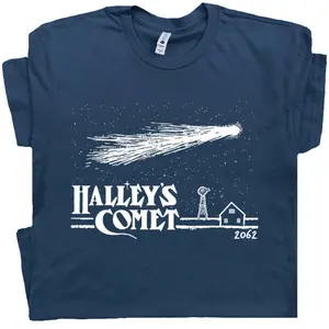 Halley's Comet T Shirt Funny Geek Shirts Graphic Science Shirts UFO T Shirt Astronomy Tee Shirts Astrology T Shirt Mens Womens Ladies Kids 47N