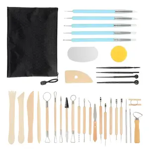 34-Piece Laser Knife Set for Soft Clay Sculpting, Ideal for DIY Pottery & Oil Clay Projects, Essential Tool Kit for Artisans
