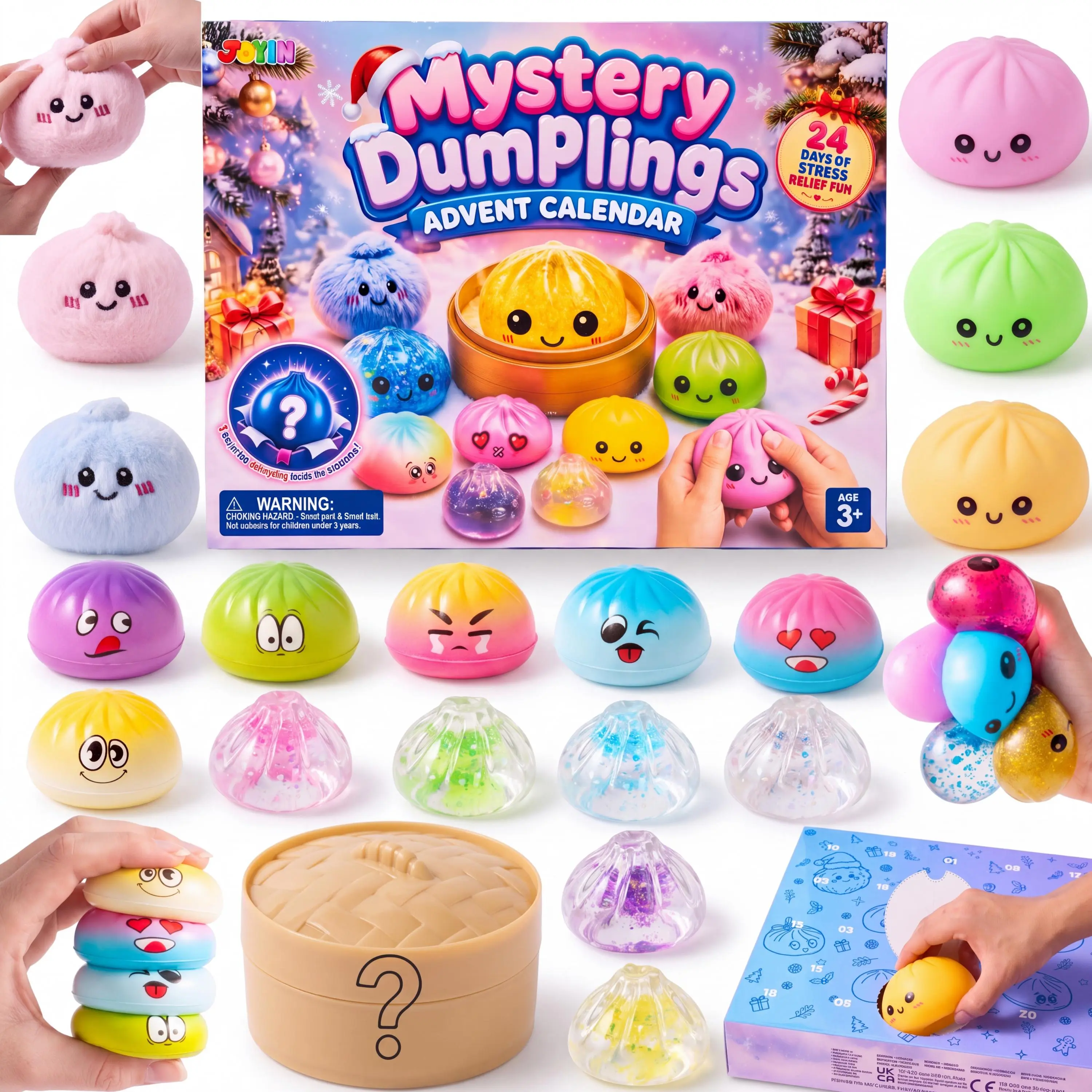 JOYIN 24 Pcs Mystery Dumpling Toys Advent Calendar JOYIN 24 Pcs Mystery Dumpling Toys Advent Calendar