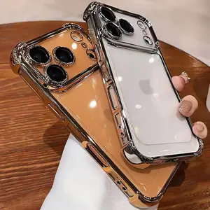 Transparent Four-Corner Airbag Shockproof Protective Phone Case, Anti-Drop Protection for iPhone 17 Pro Max 17 16 15 14 13 12 11