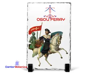 Ogou Feray Photo plaque, Ogun Photo slate Ogou Feray Veve Photo Slate