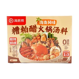HAIDILAO Hainan Style Zao Su Vinegar Hot Pot Soup Base 320g - Authentic Sour, Spicy, Fresh, Sweet Flavor, No Additives, 1:3 Dilution