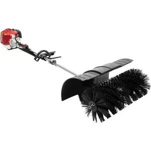 Upgraded Hand Held Gas Power Broom, 2 Stroke 52cc Gasoline Power Broom Cleaner Tools Lawn Sweeper for Cleaning Driveway Turf Lawns Artificial Grass