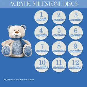 Acrylic Baby Milestone Discs - Pastel Blue