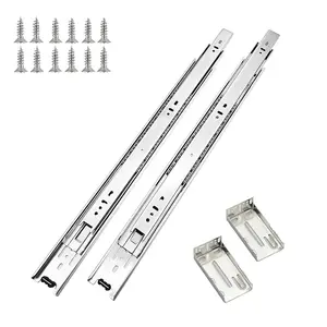 Heavy-Duty Cold Rolled Steel Ball Bearing Slides 22 Inch, Full Extension with Over Travel, Smooth & Silent, 100 Lbs Capacity