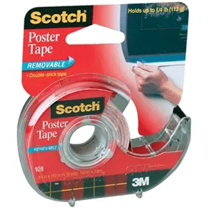 Scotch Removable Poster Tape .75x150 109 Pack Of 12
