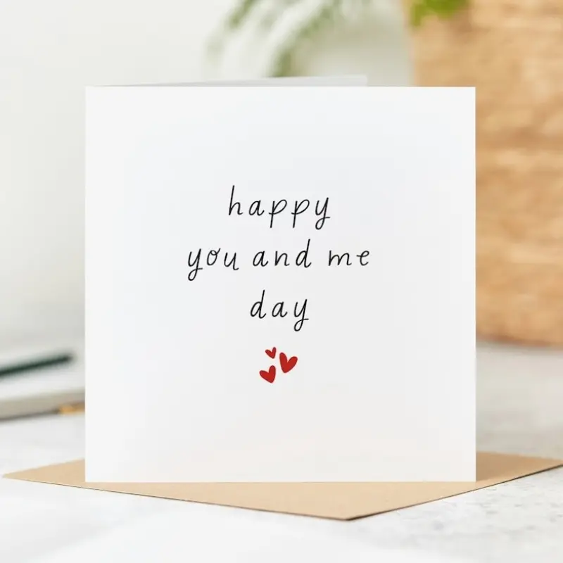 Happy Birthday to You and Me - Anniversary Card - Love Card - Personalized Card