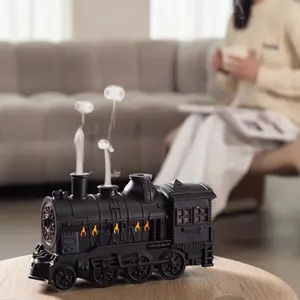 Retro Train Aromatherapy Diffuser 300ml with Lights & Humidifier Quiet Auto Off for Home Office Decor Tiktok Blackfriday Exquisite Design Ultra Quiet Operation Dynamic Lighting & Spray Modes Automatic Shut Off Safety Thoughtful Gift Option