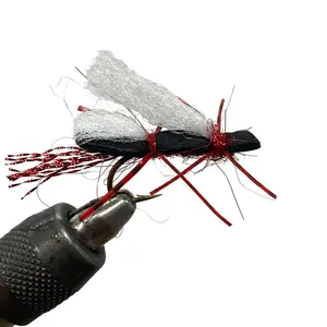 One Dozen (12) Sparkle Chubby Chernobyl Black/Red- Strike Fly Company