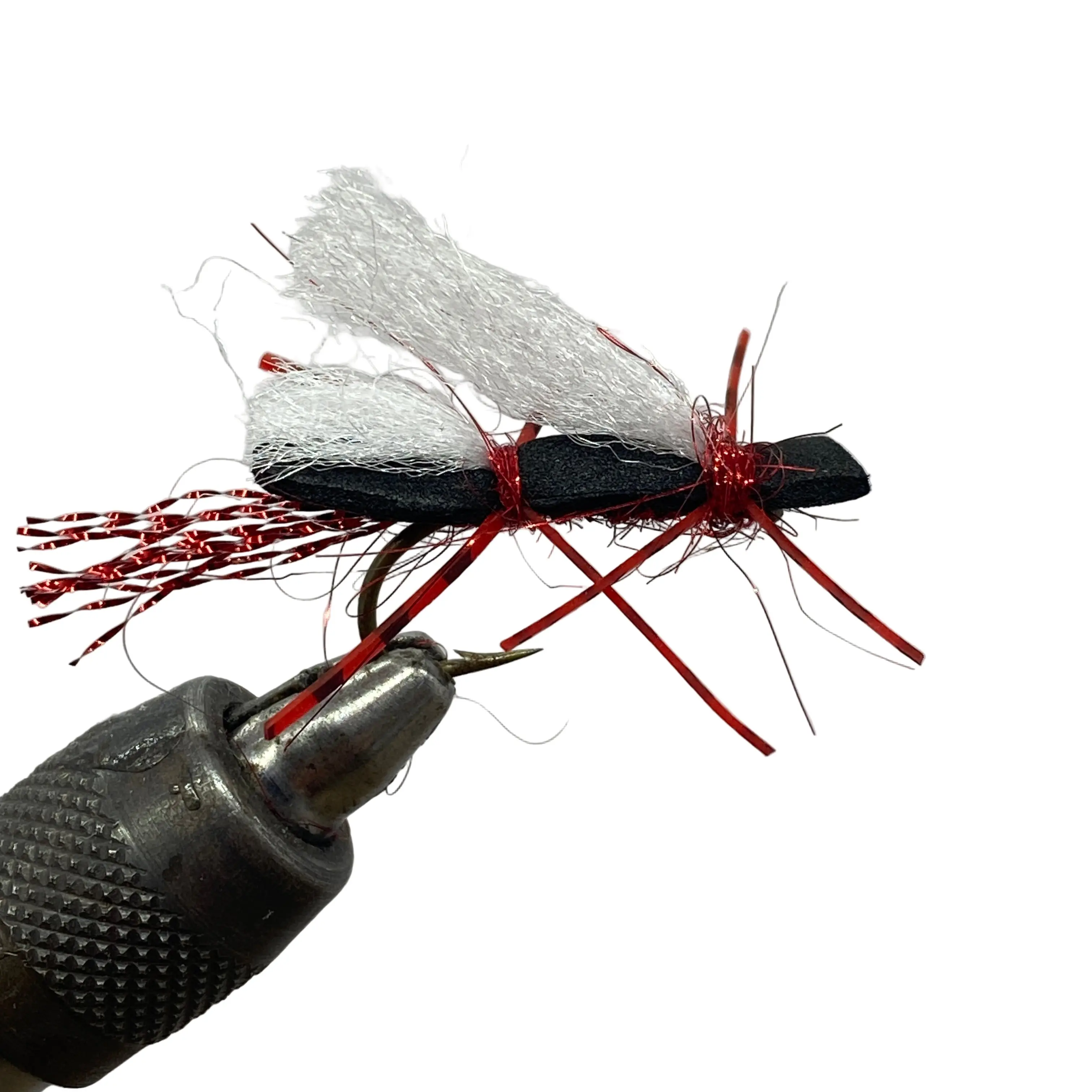 One Dozen (12) Sparkle Chubby Chernobyl Black/Red- Strike Fly Company