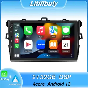 Car Stereo for Toyota Corolla 2006-2012 touch screen has Android Auto Wireless Carplay, Bluetooth WIFI supports GPS Navigation