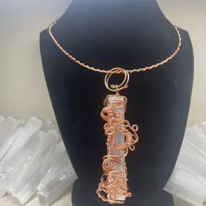 Selenite Copper choker  Necklace
