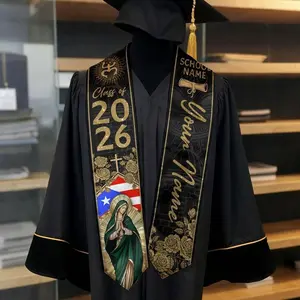 Custom Puerto Rico Graduation Sash, Personalized Grad Stole Boricua Pride, Graduation Outfit for Puerto Rican Students, Class of 2026 Gift