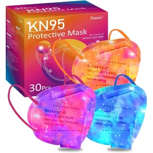 KN95 Face Masks, Comfortable 5 Layer Cup Dust Safety Mask, Muti-colored Design KN95 Mask for Women, Men