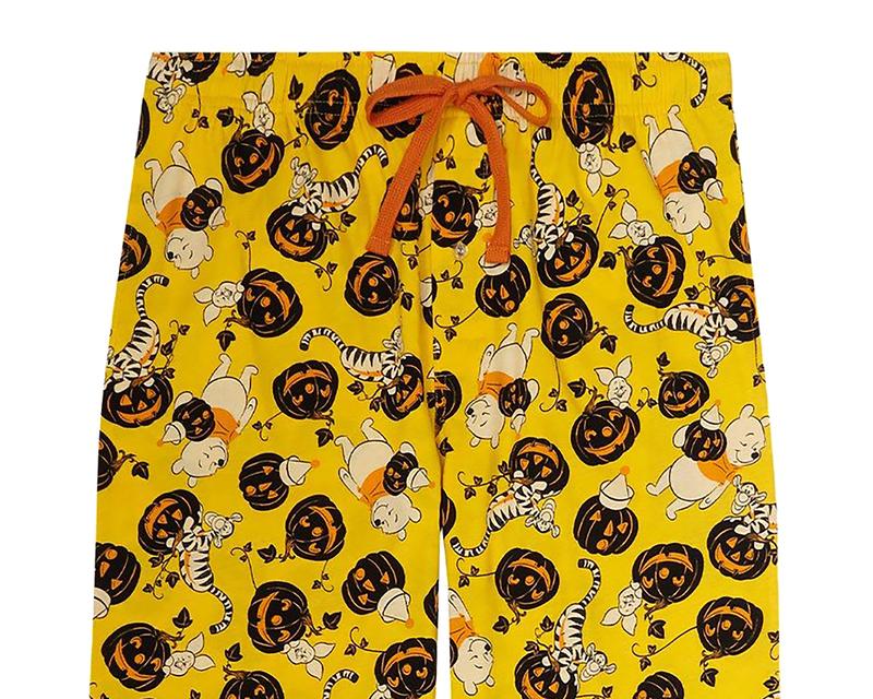Disney Men's Winnie The Pooh and Friends Jack-O-Lantern Lounge Bottoms Pajama Pants