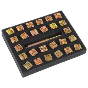 27pcs Standard Alphabet Stamp Punch Set 1/2" (13 mm) A-Z Leather Craft Stamping Tool