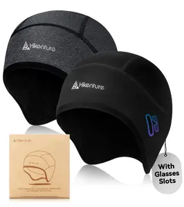 Hikenture Skull Cap with Glasses Slots,Skull Cap Helmet Liner,unisex outdoor cycling,warm headgear,cold-proof and windproof,piled and thickened,Helmet liner,ski Beanie,Skull caps for men,Sports&Outdoor Hat for Men&Women