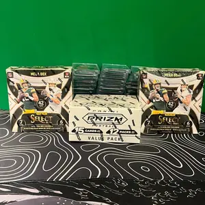 2x 2024 Select Football Mega Boxes + 1x Prizm Football Cello Box Soccer Packs Sport Trading Card