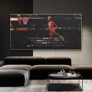 [Sale Up To 50%][No frame, Free Ship] Basketball Legend Star Wall Art Motivational Sports Retro Poster, Iconic Dunk Print Gym Decor Athlete Gift for Him Black Red