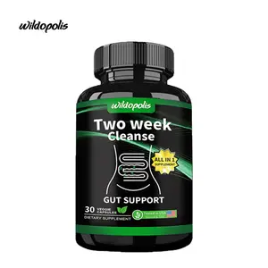 Wildopolis 14 day Cleanse - Gut and Colon Support, Caffeine Free, Advanced Formula with Senna, Cascara Sagrada Non-GMO 30PC  Healthcare Supplement