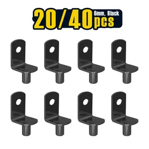 20/ 40 pcs, Shelf Pins Pegs, 6mm L-Shaped Shelf Support Pegs,Bookshelf Pegs for Shelves,Cabinet Shelf Bracket Pegs