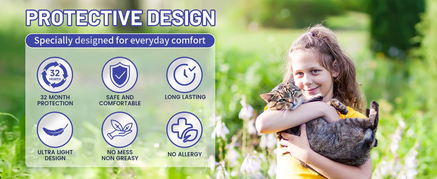 4 Pack Flea Collar for Cats, 32 Months Flea and Tick Prevention for Cat, Waterproof & Natural Cat Flea and Tick Treatment, Adjustable for Cats Kittens(Blue&Pink) #sohochic sohochic 4 Pack Flea Collar for Cats, 32 Months Flea and Tick Prevention for Cat, Waterproof & Natural Cat Flea and Tick Treatment, Adjustable for Cats Kittens(Blue&Pink) #sohochic sohochic