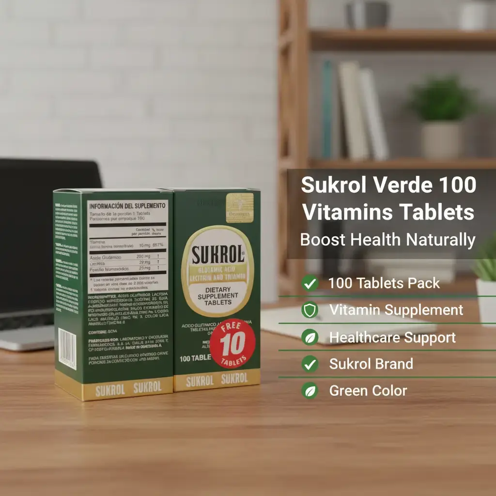 Sukrol Verde 100 Tabletas Vitamin Supplement Healthcare