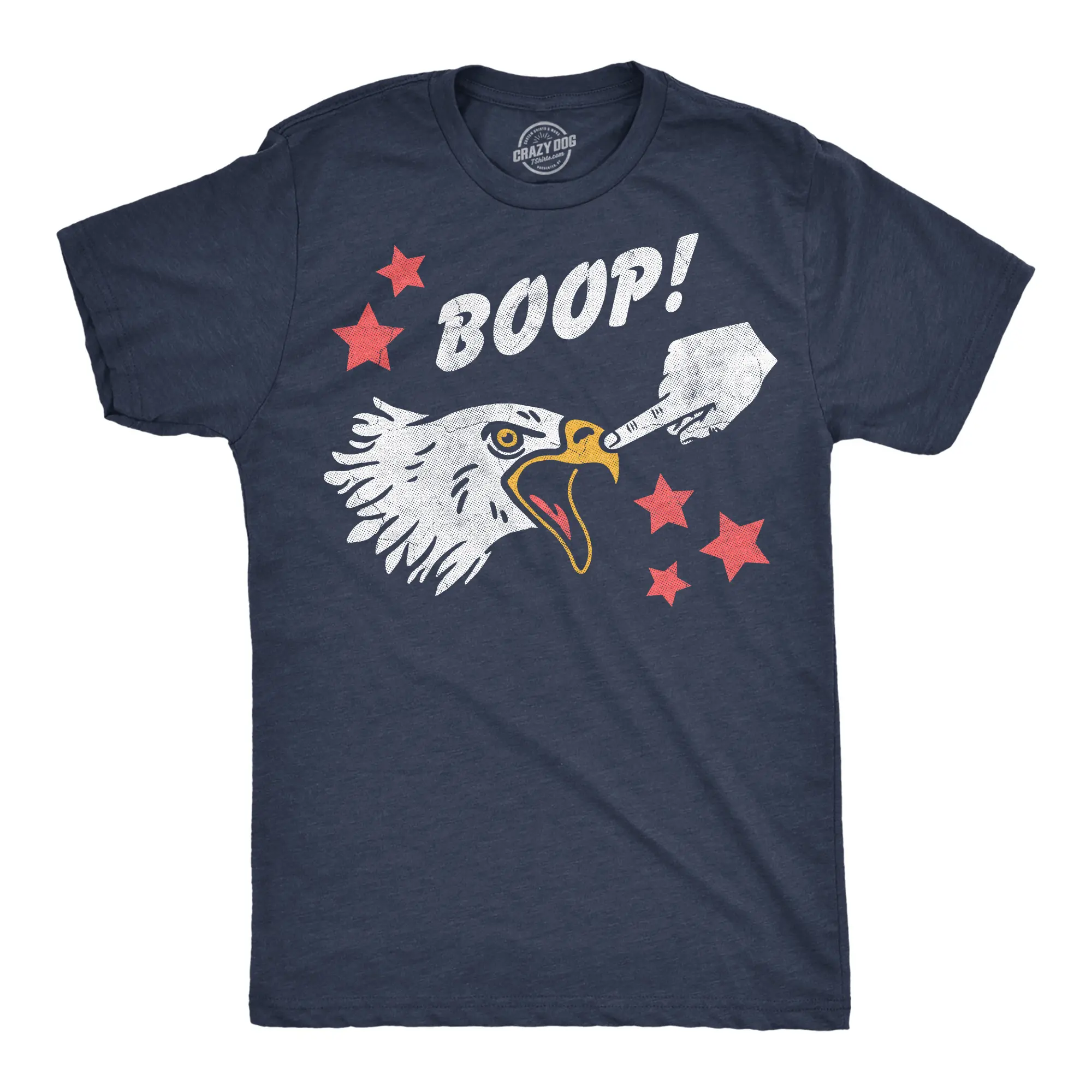 Mens Funny T Shirts Boop Bald Eagle Sarcastic Fourth Of July Tee For Men Mens Funny T Shirts Cool Vintage Fashion T-Shirt Gift Classic Menswear Patriotic Apparel for Men Funny Animal Short Sleeve Novelty Tees Navy -