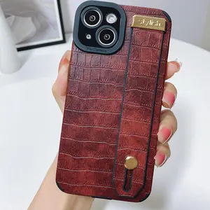 Creative Pattern Phone Case with Wrist Strap, Anti-fall Phone Protective Cover, Phone Accessory Compatible with iPhone Series, Casing