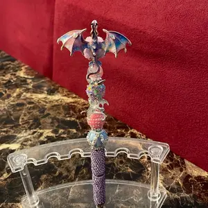 Luxury Dragon Crystal Pen – Refillable Sparkly Statement Pen with Pink Purple Blue Rhinestones
