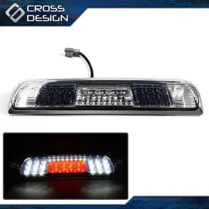 CROSSDESIGN Fit For 2014-2018 GMC Sierra Chevy Silverado H/P Third Brake Light Smoked Lamp