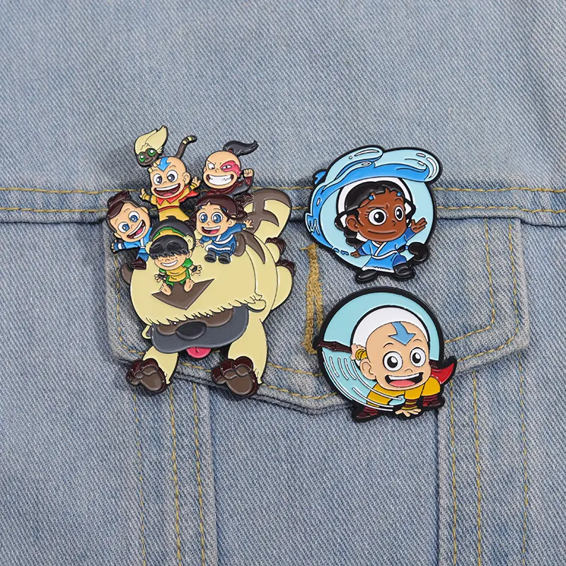 10pcs Cartoon Monster Zinc Alloy Brooch Clip Set, Decorative Unisex Fit Pins for Casual Wear and Every Occasion