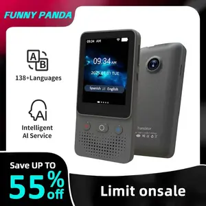 AI Language Translator Device | 138+ Languages, Real-Time Voice & Photo Translation | Offline Mode & Touchscreen | Perfect for Travel & Business