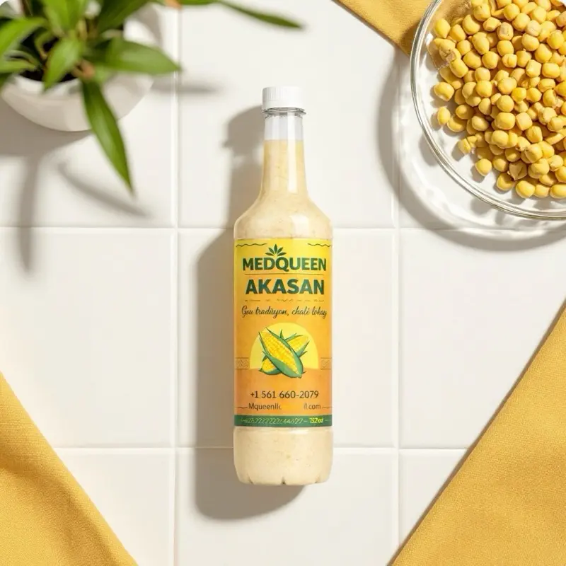 MedQueen Akasan - Authentic Haitian Cream with Corn Sweet Premium Cream bottles 32oz