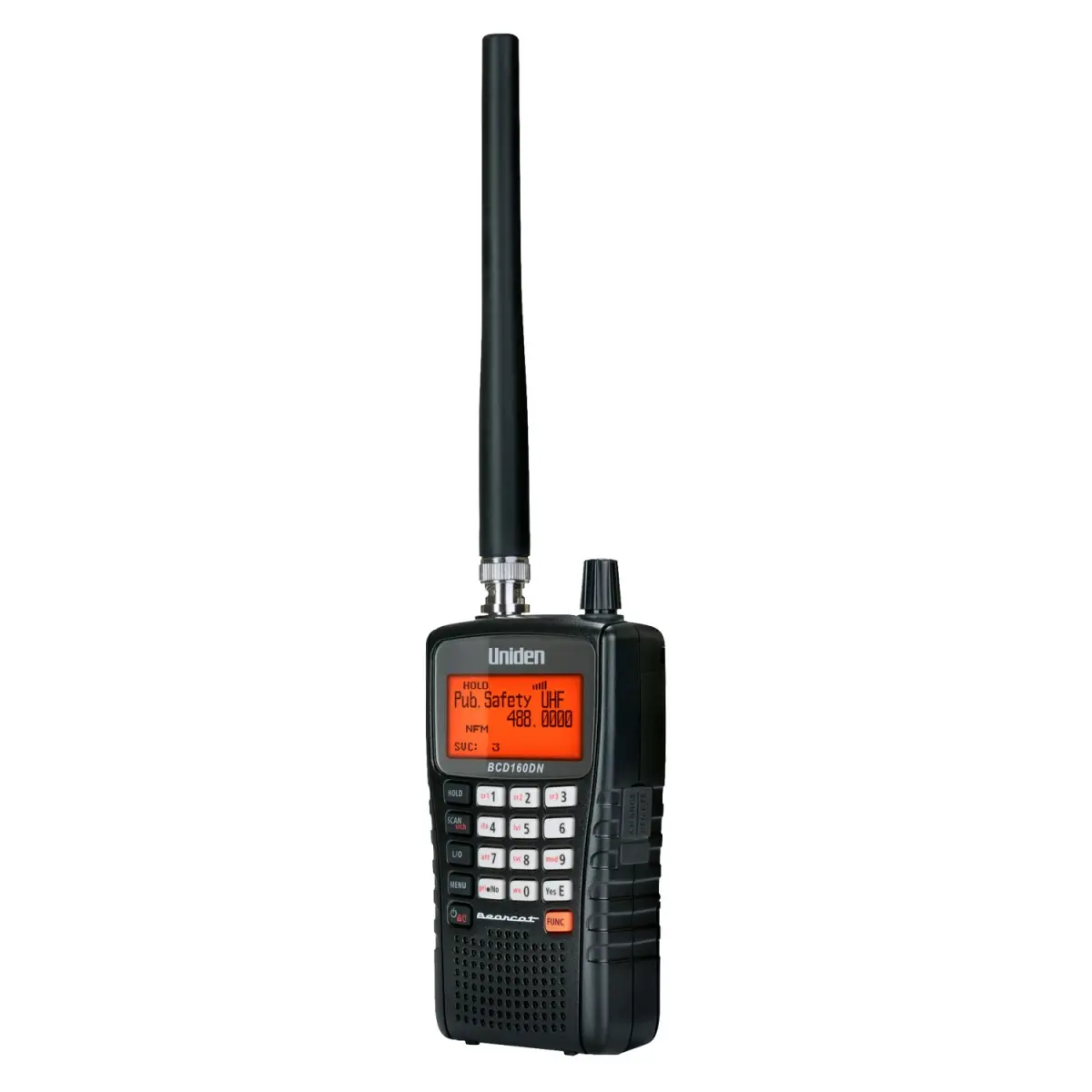 Uniden BCD160DN Handheld Digital Scanner - Band Scope Rapid System & Channel Number Tagging, Narrow-Band Reception, Black