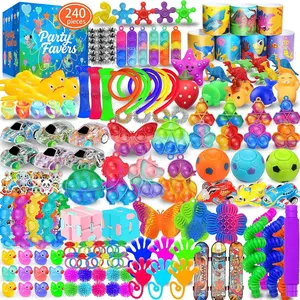 240 PCS Party Favors for Kids Ages 4-8 & 8-12, Fidget Toys Bulk Pack, Easter Basket Stuffers, Easter Gifts for Kids, Classroom Prizes, Goodie Bag & Pinata Fillers, Birthday Gifts
